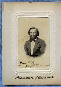 Bust Portrait of a Bearded Man in a Suit Facing Forward by St. Louis B. Kihlholz